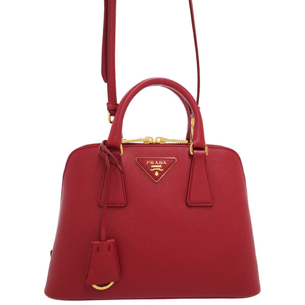 Prada Saffiano Lux Promenade bag red leather